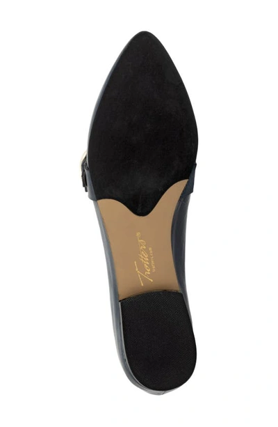 Trotters Emmett Pointed Toe Loafer Flat In Navy