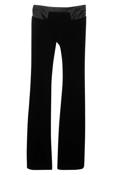 Shop Tom Ford Velveteen Flare Leg Tuxedo Pants In Black