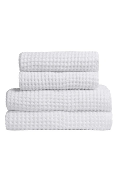 Shop Parachute Turkish Cotton Waffle Bath Essentials In White