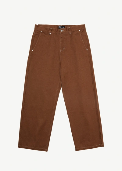 Shop Afends Recycled Baggy Pants In Brown