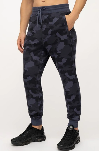 Shop 90 Degree By Reflex Terry Joggers In P557 Camo Navy Combo