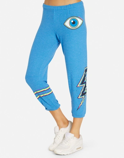 Lauren Moshi Alana Neon Lightning Eye In Sky Blue