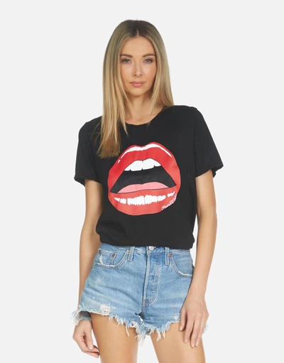 Shop Lauren Moshi X Croft X Red Open Lip In Black