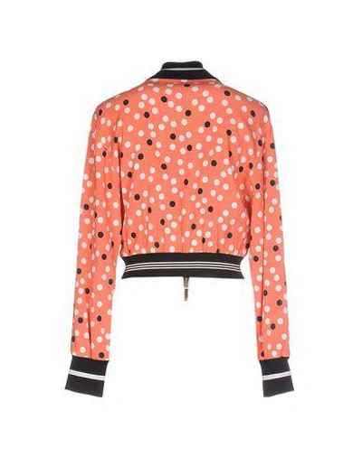 Shop Emanuel Ungaro Bomber In Salmon Pink