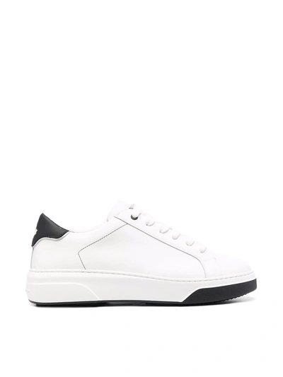 Shop Dsquared2 Low Top Sneakers In White Black