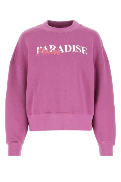 Shop Palm Angels Tyrian Purple Cotton Sweatshirt In Violet
