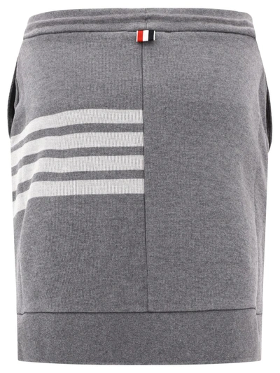 Shop Thom Browne "4-bar" Skirt In Grey