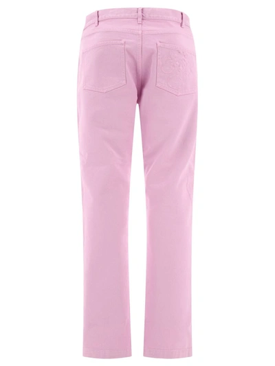 Shop Stockholm Surfboard Club "fog" Jeans In Pink