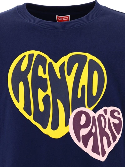 Shop Kenzo " Heart" Sweatshirt In Blue