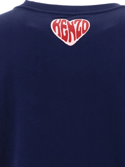 Shop Kenzo " Heart" Sweatshirt In Blue