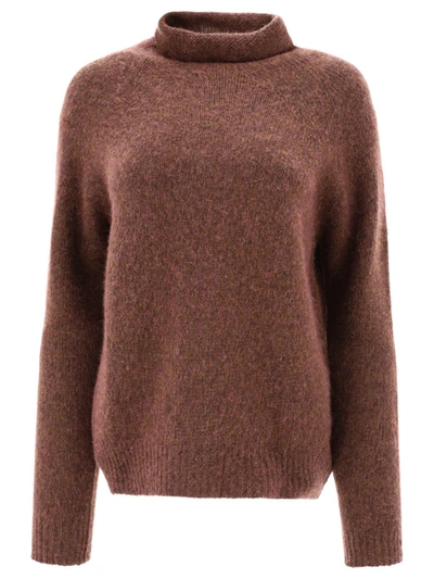 Shop Apc A.p.c. "roxy" Turtleneck Sweater In Brown