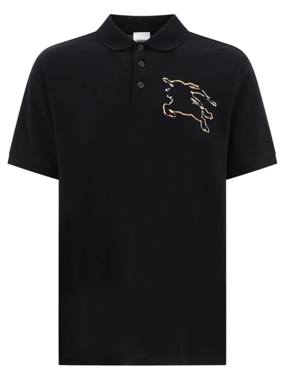 Shop Burberry "winslow" Polo Shirt In Black