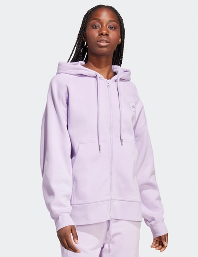 Shop Adidas By Stella Mccartney Sportswear Full Zip Hoodie In Purple