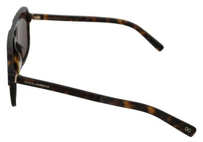 Shop Dolce & Gabbana Leopard Pattern Aviator Pilot Mens Men's Sunglasses In Brown
