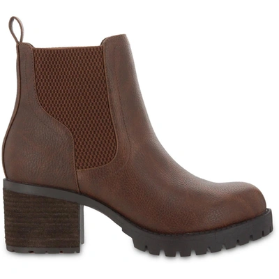 Mia Jonna Womens Faux Leather Block Heel Chelsea Boots In Multi