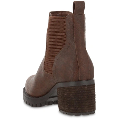 Mia Jonna Womens Faux Leather Block Heel Chelsea Boots In Multi