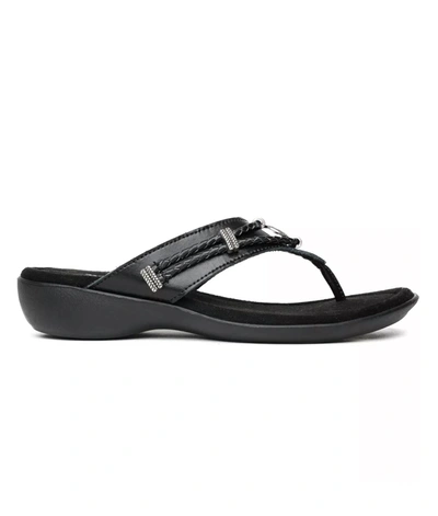 Shop Minnetonka Women's Silverthorne 360 Thong Sandals In Black