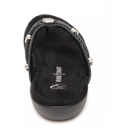 Shop Minnetonka Women's Silverthorne 360 Thong Sandals In Black