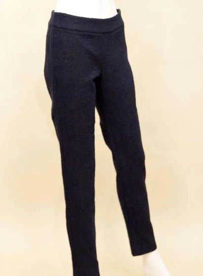 Shop Samuel Dong Midnight Jacquard Pant In Navy In Blue