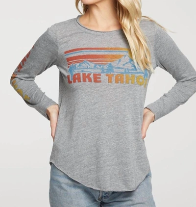 Shop Chaser Triblend Jersey Long Sleeve Crewneck In Streaky Grey Lake Tahoe