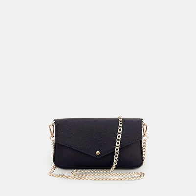 Shop Apatchy London The Munro Black Leather Shoulder Bag