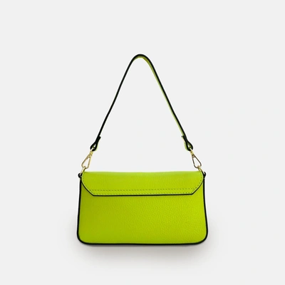 Shop Apatchy London The Munro Lime Green Leather Shoulder Bag