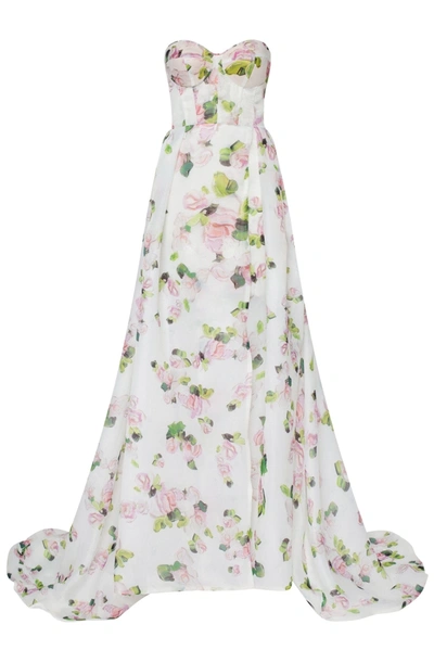 Shop Milla Apple Blossom Strapless Maxi Dress With Front Slit