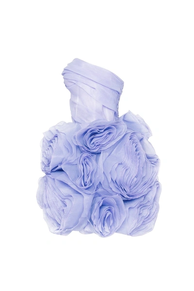 Milla Appliquéd Organza Lavender Mini Dress In Lavender