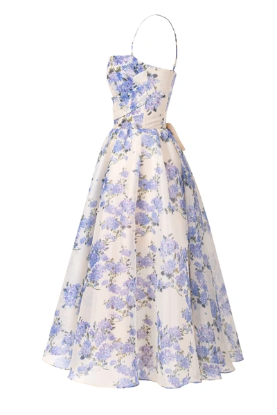 Milla Hydrangea Spaghetti Strap Midi Dress In Hydrangea