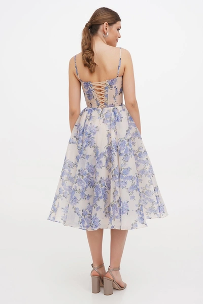 Milla Hydrangea Spaghetti Strap Midi Dress In Hydrangea