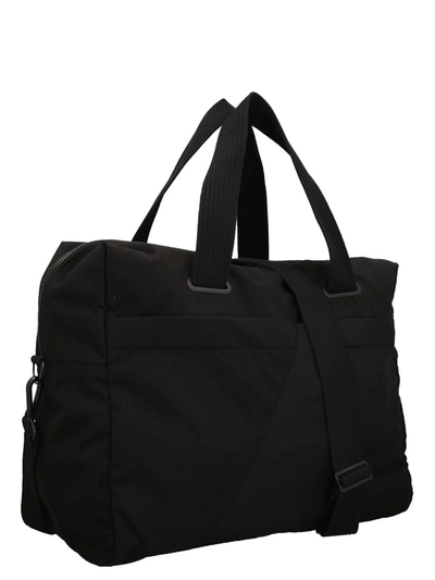 Shop Y-3 Logo Embroidery Duffle Bag In Black
