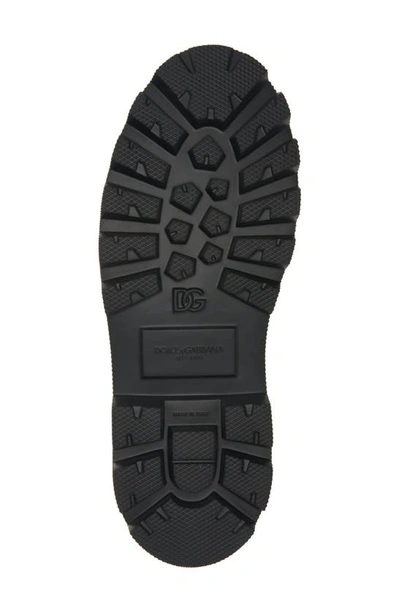Shop Dolce & Gabbana High Trekking Logo Jacquard Boot In Brown