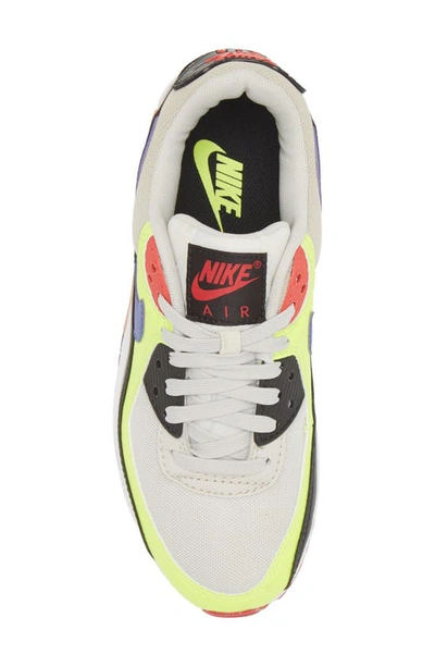 Shop Nike Air Max 90 Sneaker In Bone/ Ultramarine/ Volt/ Black