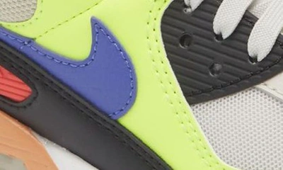 Shop Nike Air Max 90 Sneaker In Bone/ Ultramarine/ Volt/ Black