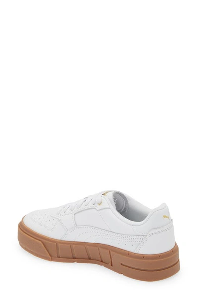 Shop Puma Cali Court Sneaker In White-white-gold