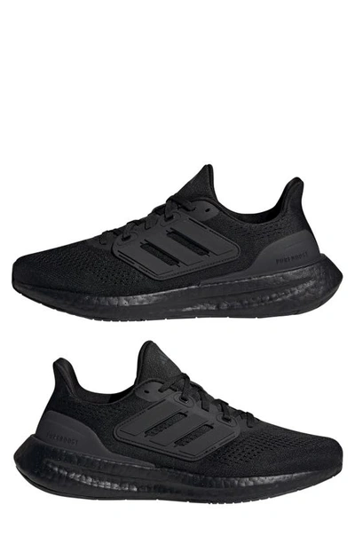 Shop Adidas Originals Pureboost 23 Running Shoe In Black/ Black/ Carbon