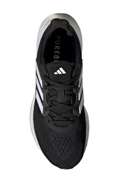 Shop Adidas Originals Pureboost 23 Running Shoe In Black/ White/ Carbon