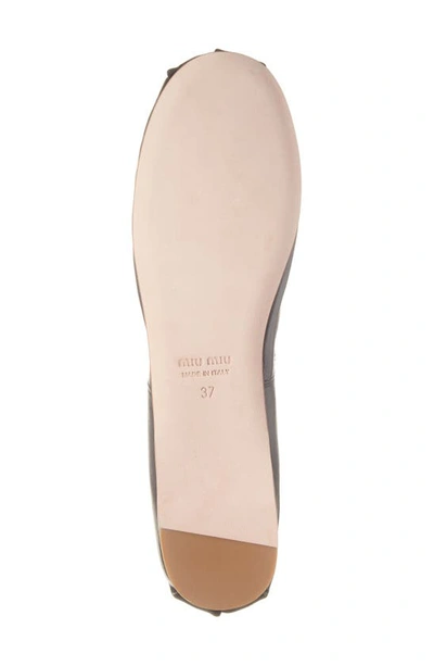Miu Miu Satin Ballet Flats In Black