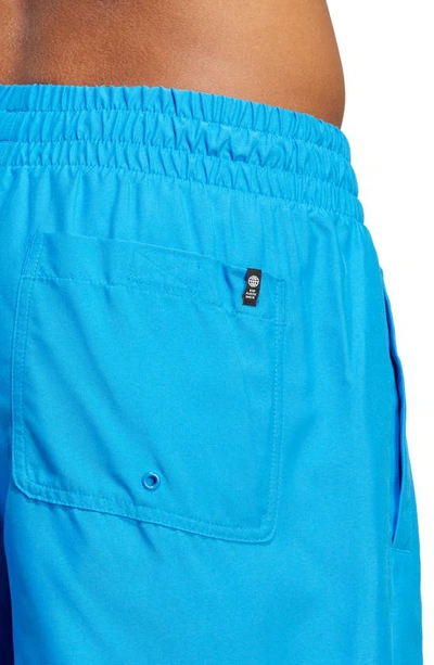 Shop Adidas Originals Essentials Solid Swim Trunks In Bluebird