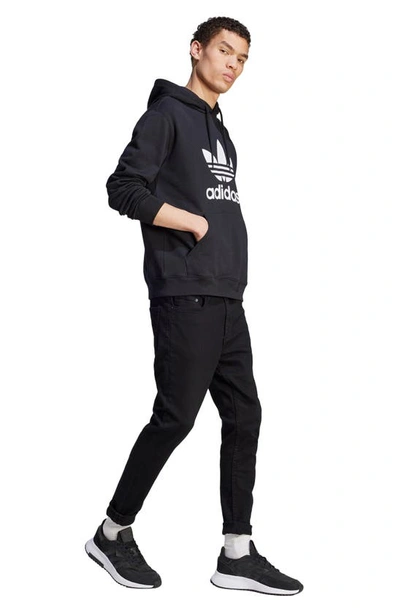 Shop Adidas Originals Lifestyle Trefoil Graphic Hoodie In Black/ White