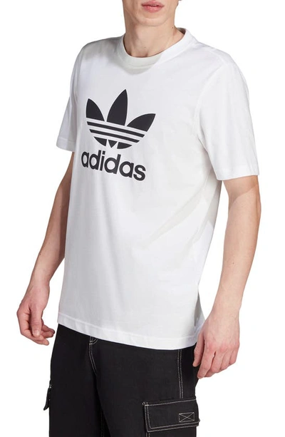 Shop Adidas Originals Lifestyle Trefoil Graphic T-shirt In White/ Black