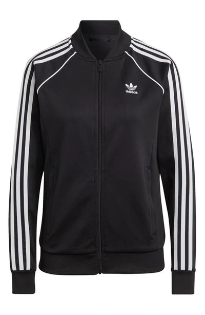Shop Adidas Originals Superstar Track Jacket In Black