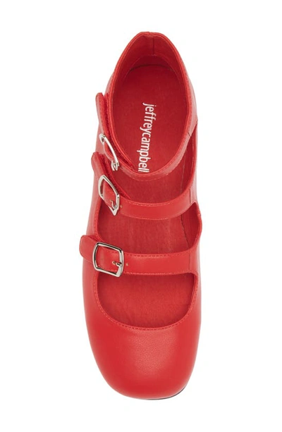Shop Jeffrey Campbell Talented Mary Jane Flat In Red