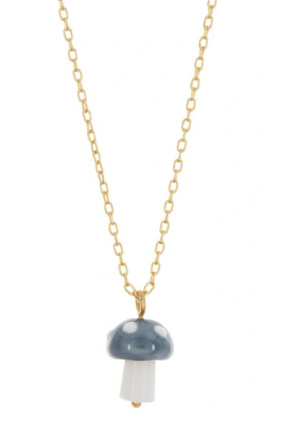 Shop Madewell Mushroom Charm Necklace In Summer Breeze