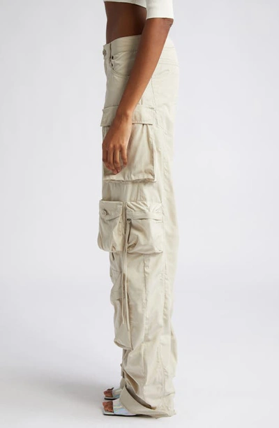 Shop Attico Fern Cargo Pants In Ivory