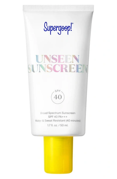 Shop Supergoopr Unseen Sunscreen Broad Spectrum Spf 40 Pa+++, 0.5 oz