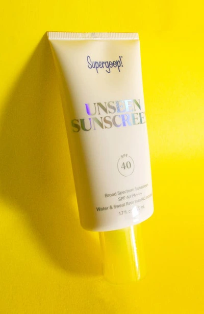 Shop Supergoopr Unseen Sunscreen Broad Spectrum Spf 40 Pa+++, 0.5 oz