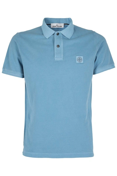 stone island polo light blue