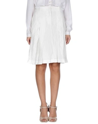 Acne Studios Knee Length Skirts In White