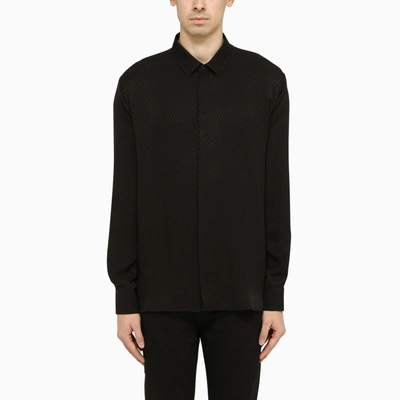 Shop Saint Laurent Black Silk Shirt In Default Title